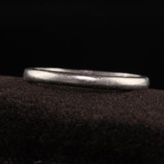 Antique Art Deco Platinum Classic Engraved Wedding Band