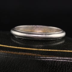 Antique Art Deco Platinum Classic Engraved Wedding Band