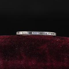 Antique Art Deco Platinum Diamond Baguette Eternity Wedding Band