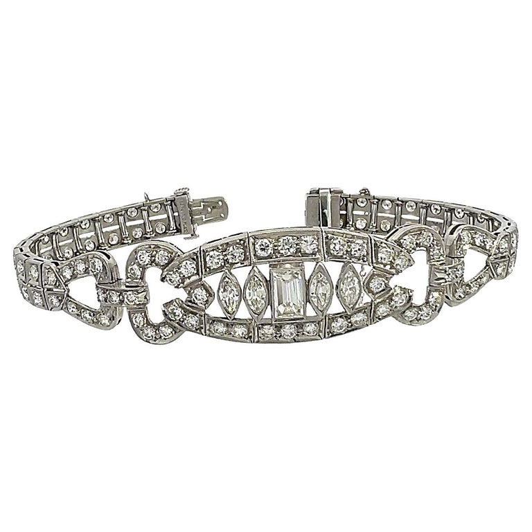 1920s Bracelets - 366 For Sale at 1stDibs  art deco diamond bracelet, art  deco bracelet, art deco platinum diamond bracelet