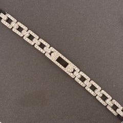 Antique Art Deco Platinum & Diamond Bracelet - French