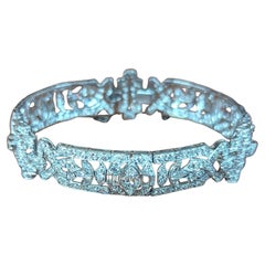 Antique Art Deco Platinum Diamond Bracelet Vintage Estate Jewelry Marquis Cut