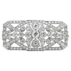 Antike Art Deco Platin-Diamant-Brosche