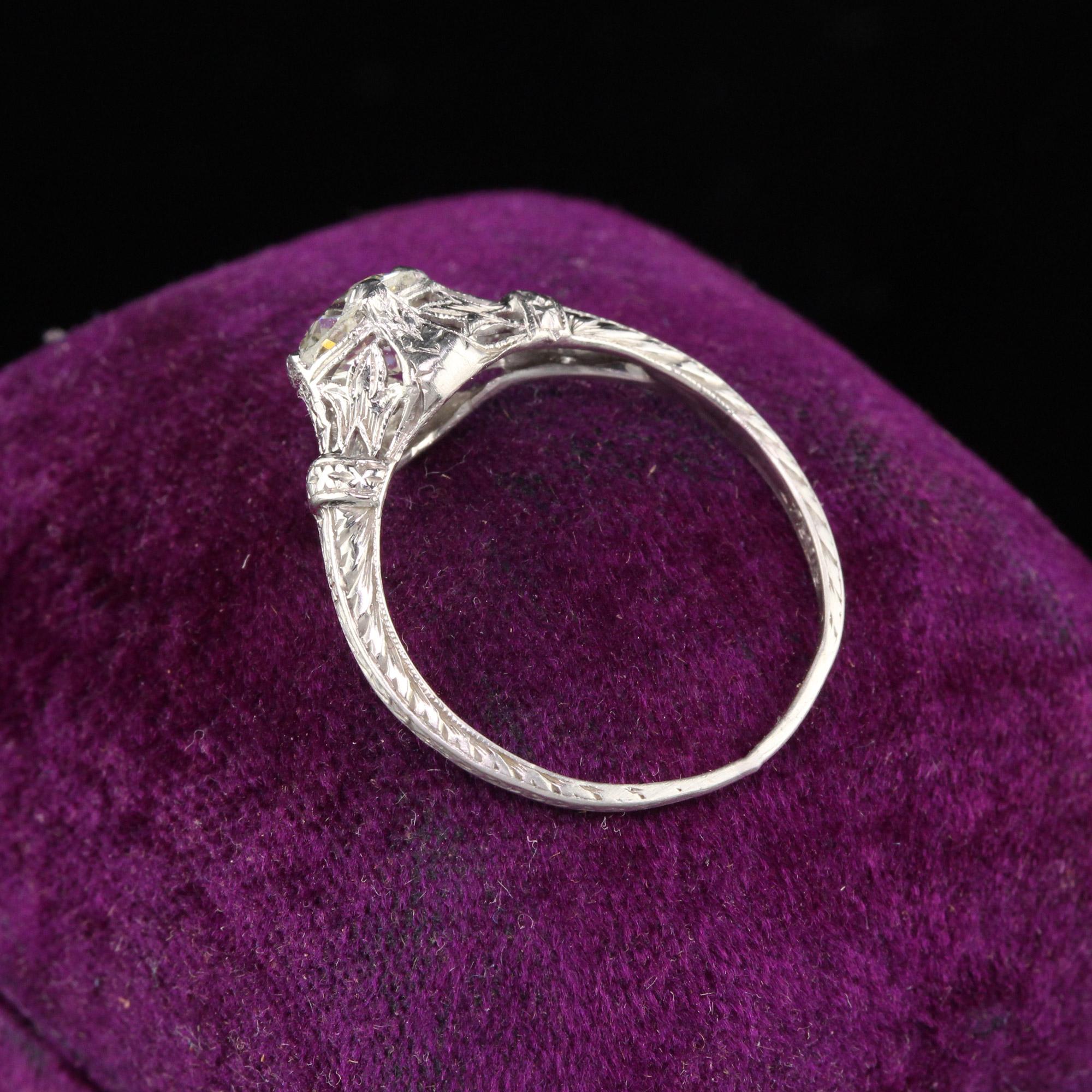 vintage art deco platinum diamond ring