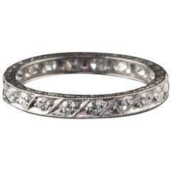 Antique Art Deco Platinum Diamond Eternity Band