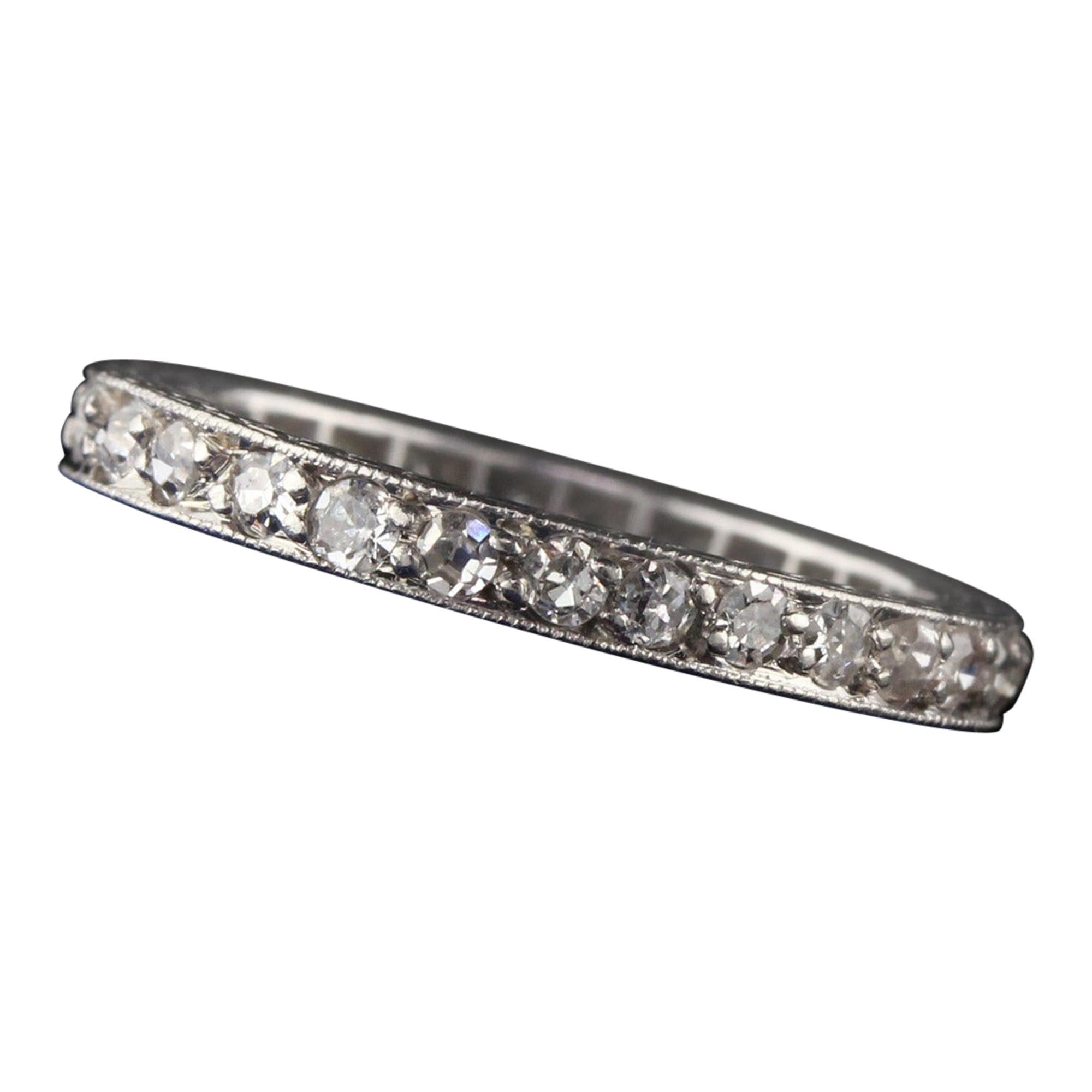 Antique Art Deco Platinum Diamond Eternity Band