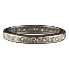 Antique Art Deco Platinum Diamond Eternity Band