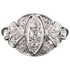 Antique Art Deco Platinum and Diamond Ring