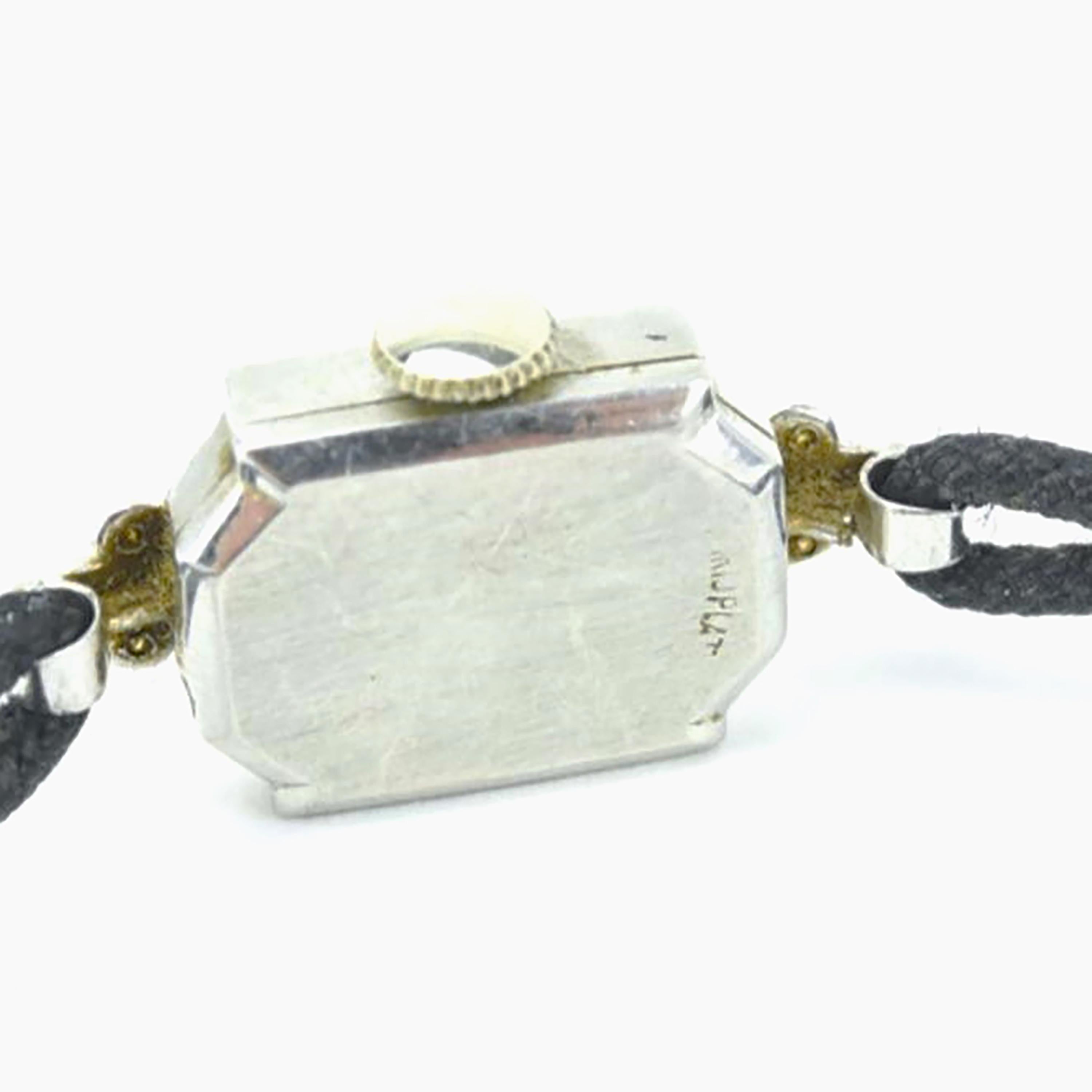 Women's Antique Art Deco Platinum Diamond Woman Wrist Watch