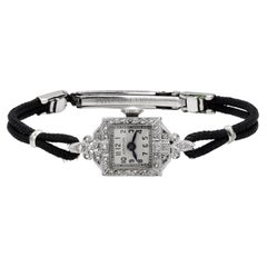 Antique Art Deco Platinum Diamond Woman Wrist Watch