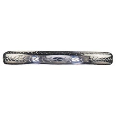 Antiker Art Deco Platin gravierter Ehering Circa 1923 - Größe 6 1/2