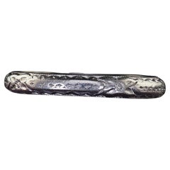 Vintage Art Deco Platinum Engraved Wedding Band Circa 1932 - Size 4