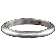 Antique Art Deco Platinum Engraved Wedding Band