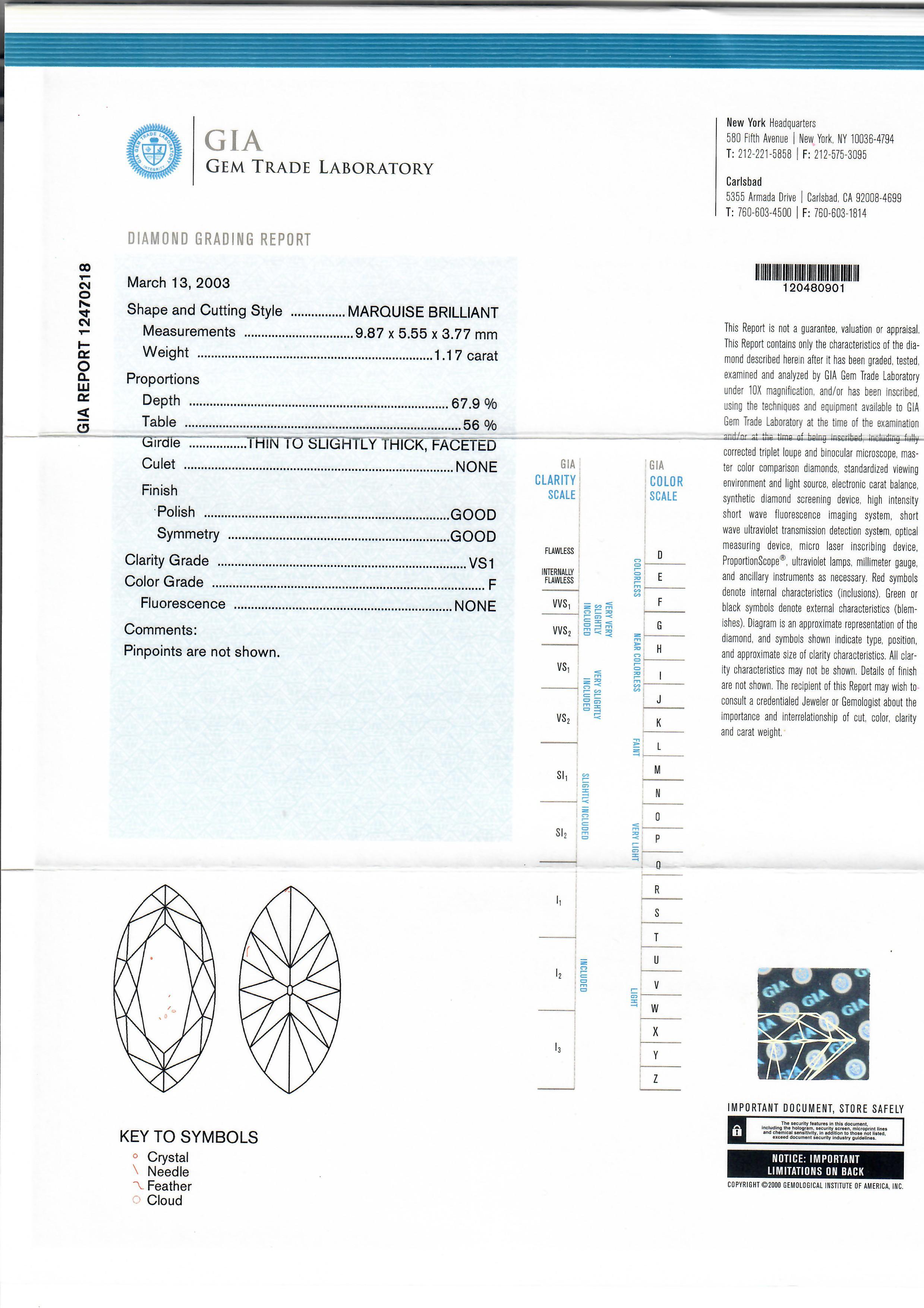 -- Piedra(s) --
(1) Diamante auténtico natural - Talla marquesa - Engastado - Color F - Claridad VS1 - 1,17ct (exacto) **Ver detalles de certificación más abajo para información completa **
Diamantes auténticos naturales - 119 redondos brillantes y