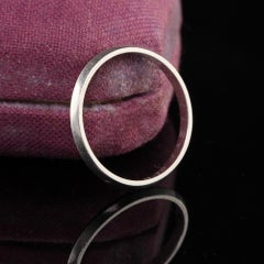 Antique Art Deco Platinum Knife Edge Wedding Band