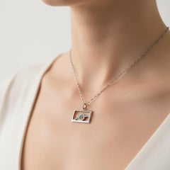 Antique Art Deco Platinum Military Pendant — Diamond and Ruby
