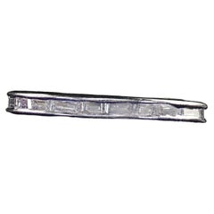 Antique Art Deco Platinum Old Baguette Diamond Eternity Band - Size 4 1/2