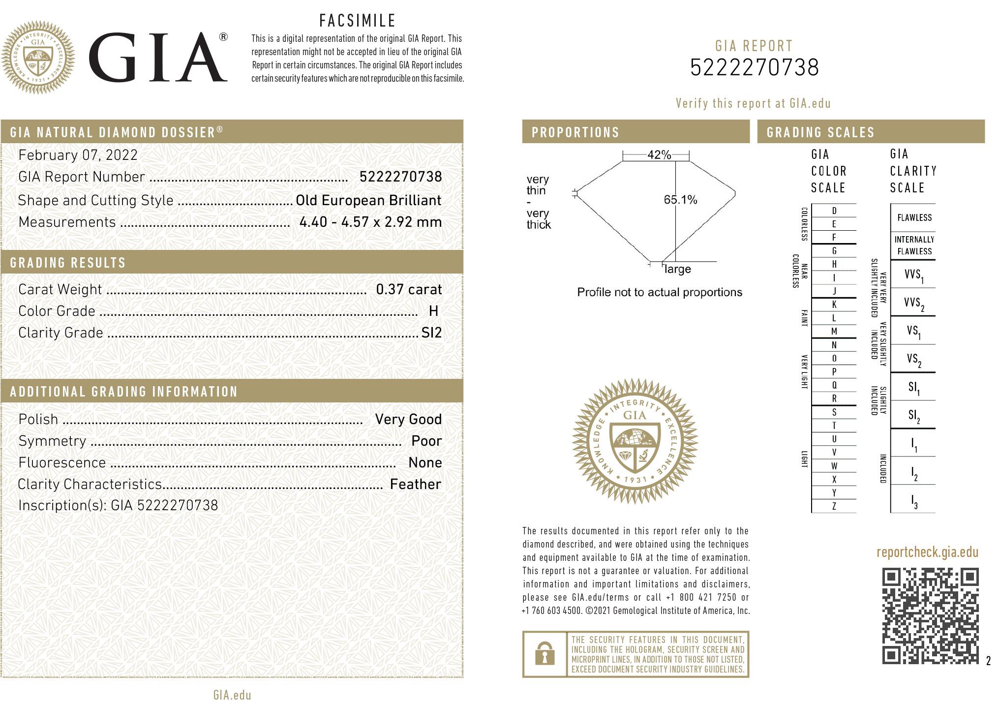 Antiker Art-Déco-Ring aus Platin mit drei Steinen, Old Euro-Diamant und Smaragd, GIA 4