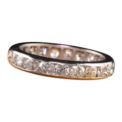 Antique Art Deco Platinum Old European Diamond Eternity Band