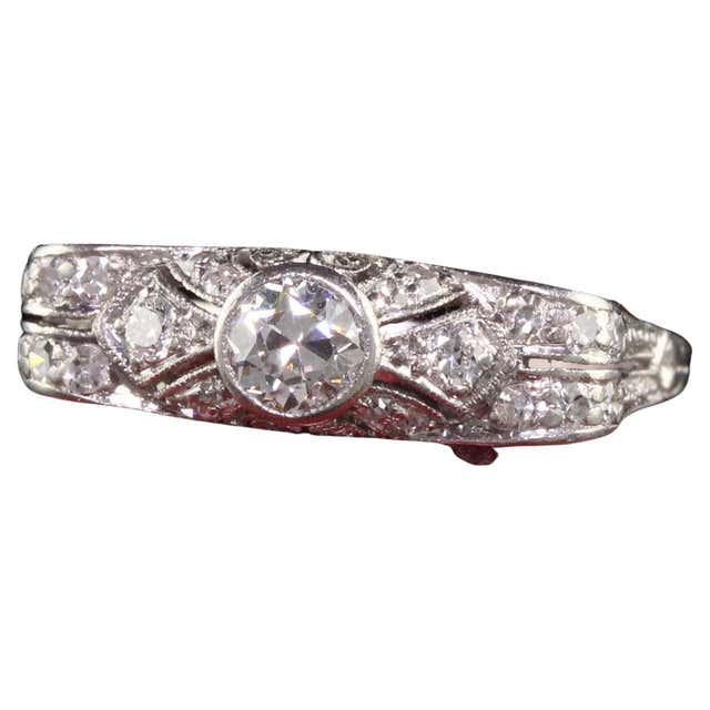 Regency Style Rings Antique Georgian Regency Period Emerald Diamond Filigree Ring at ...