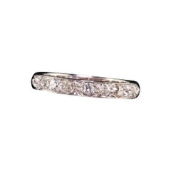 Antique Art Deco Platinum Old Mine Diamond Eternity Band