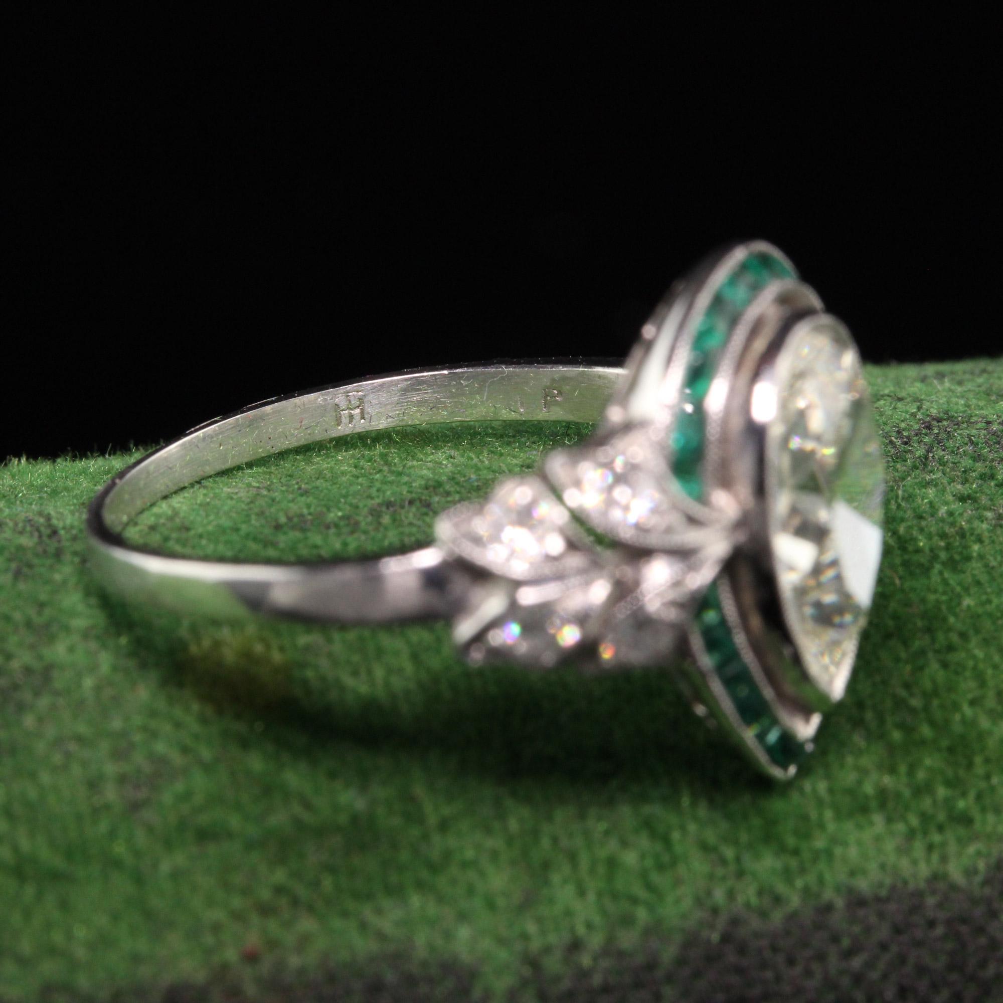 emerald pear shaped engagement ring