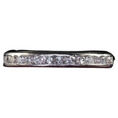 Anneau d'éternité Classic en platine antique avec diamant taille unique - Taille 6