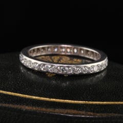 Antique Art Deco Platinum Single Cut Diamond Eternity Band