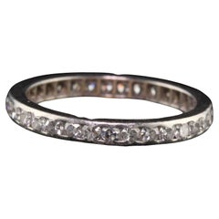 Antique Art Deco Platinum Single Cut Diamond Eternity Band