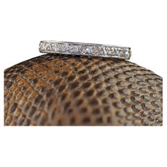 Antique Art Deco Platinum Single Cut Diamond Eternity Band Ring - Size 5 1/2