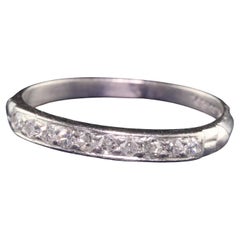 Antique Art Deco Platinum Single Cut Diamond Wedding Band Antique Art Deco Platinum Single Cut Diamond Wedding Band
