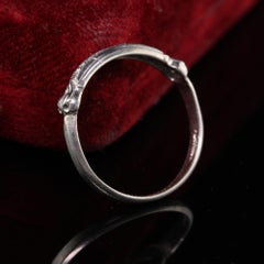 Antique Art Deco Platinum Single Cut Diamond Wedding Band