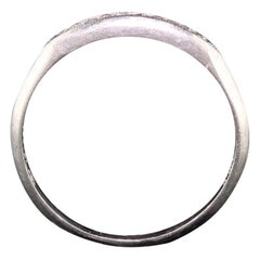 Antique Art Deco Platinum Single Cut Diamonds Wedding Band