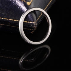 Circa 1914 – Antiker edwardianischer Platin Spaulding und Co Gravur Ehering