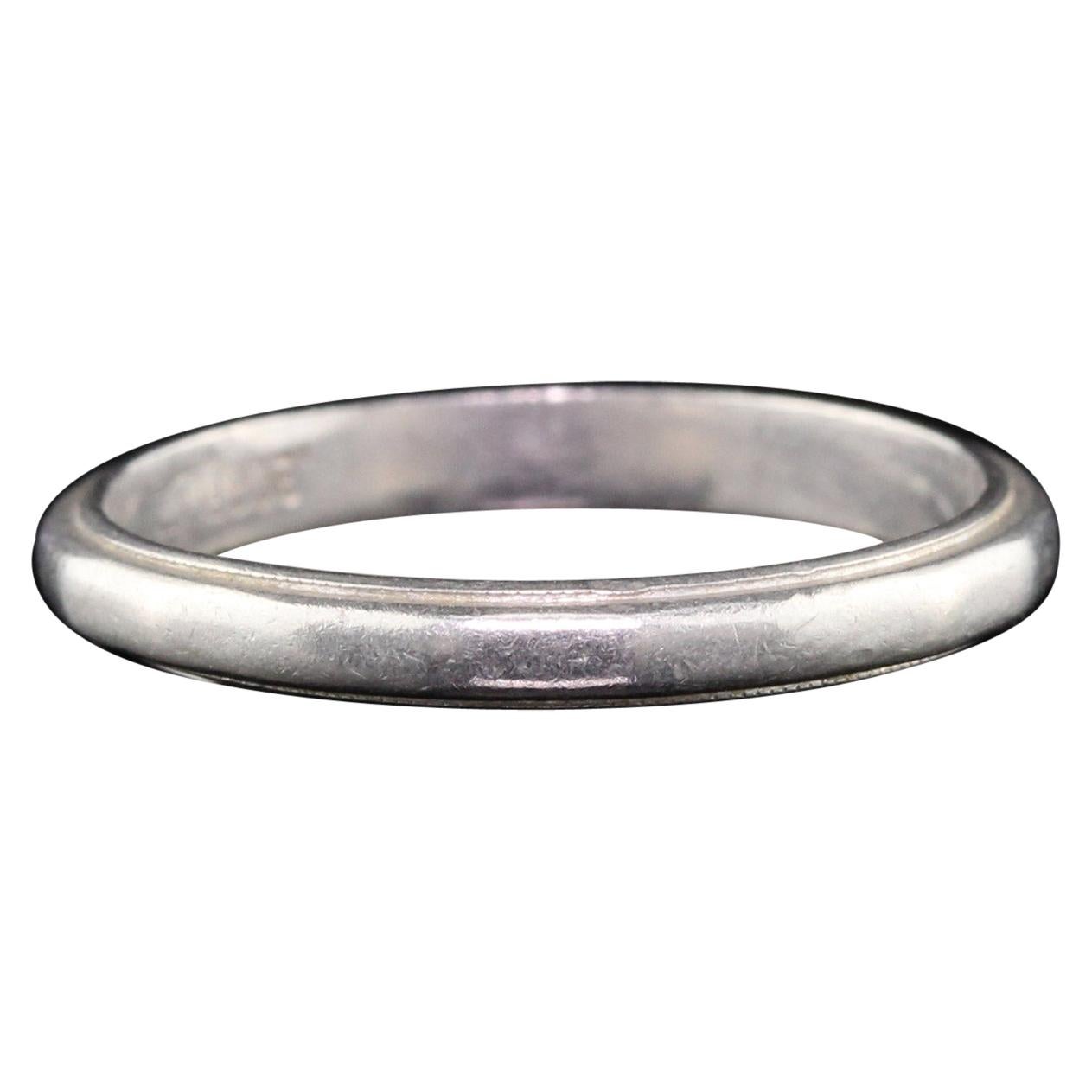 Antique Art Deco Platinum Wedding Band