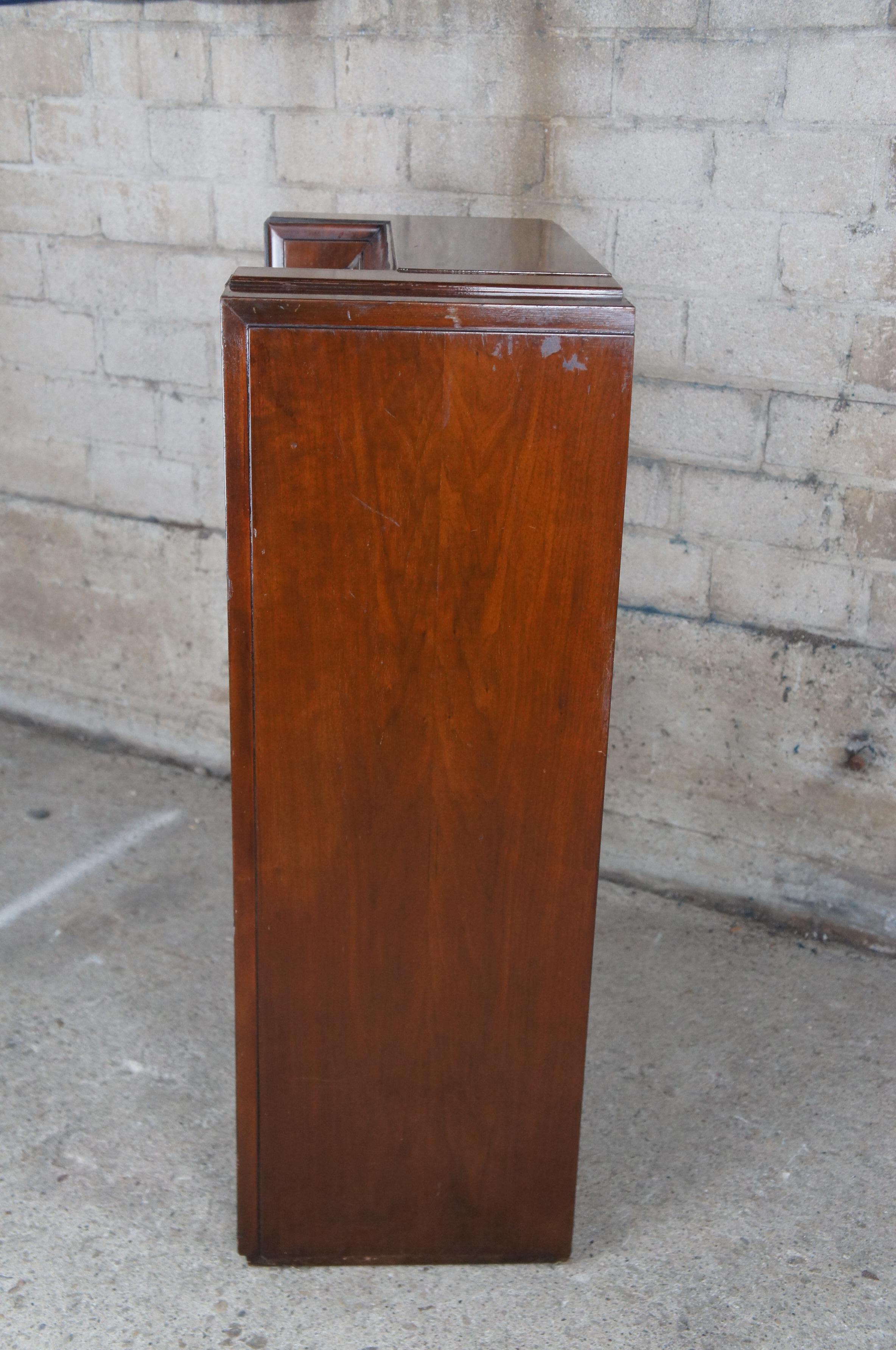 Antique Art Deco Pre War Philco 1939 Console Tube Radio Walnut Case 39-40 1