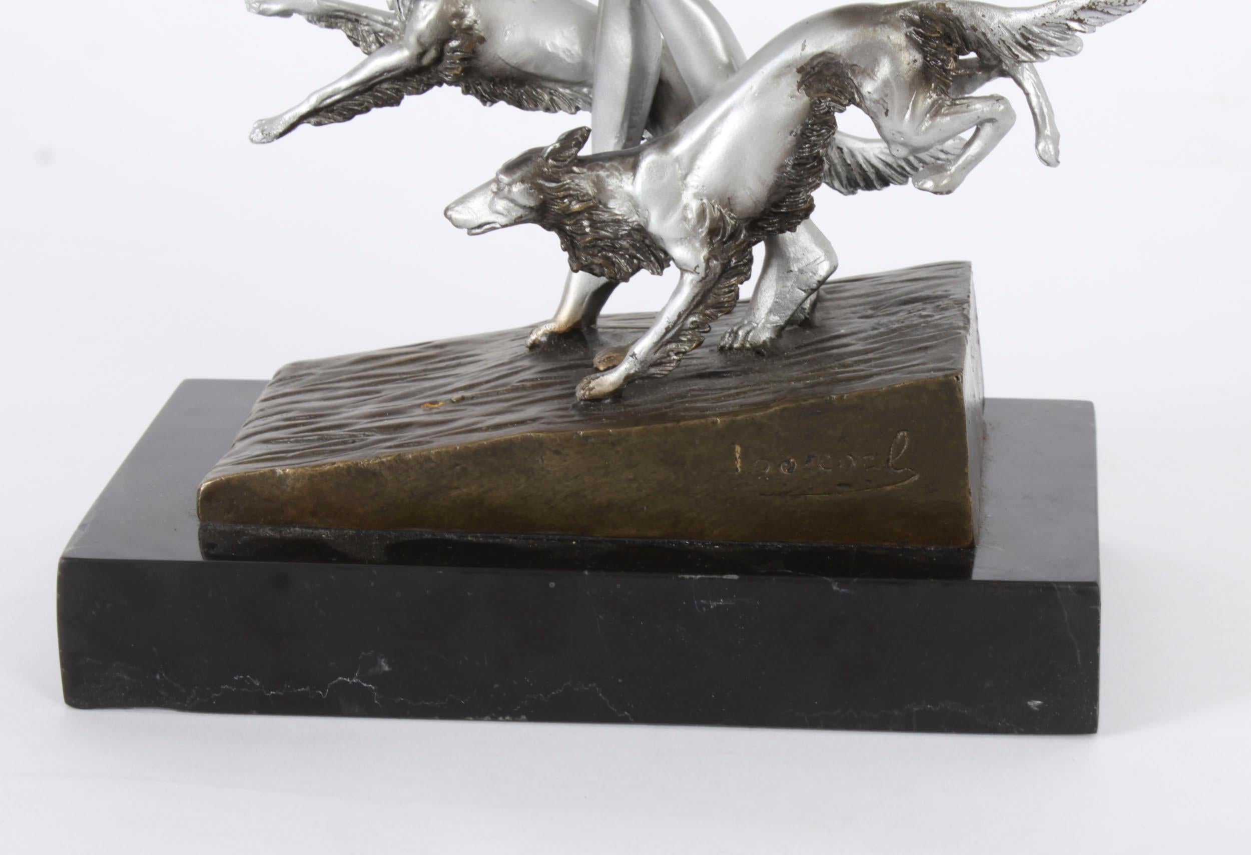 Antike Bronze im Art-Déco-Revival-Stil Diana der Jägerin Josef Lorenzl, 20. Jahrhundert im Angebot 9
