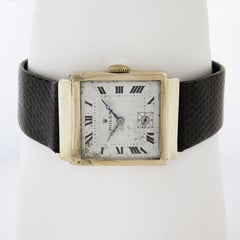 Antique Art Deco Rolex 9k Rose Gold Square 15j Mechanical Hand Wound Wrist Watch