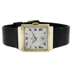 Vintage Art Deco Rolex 9k Rose Gold Square 15j Mechanical Hand Wound Wrist Watch