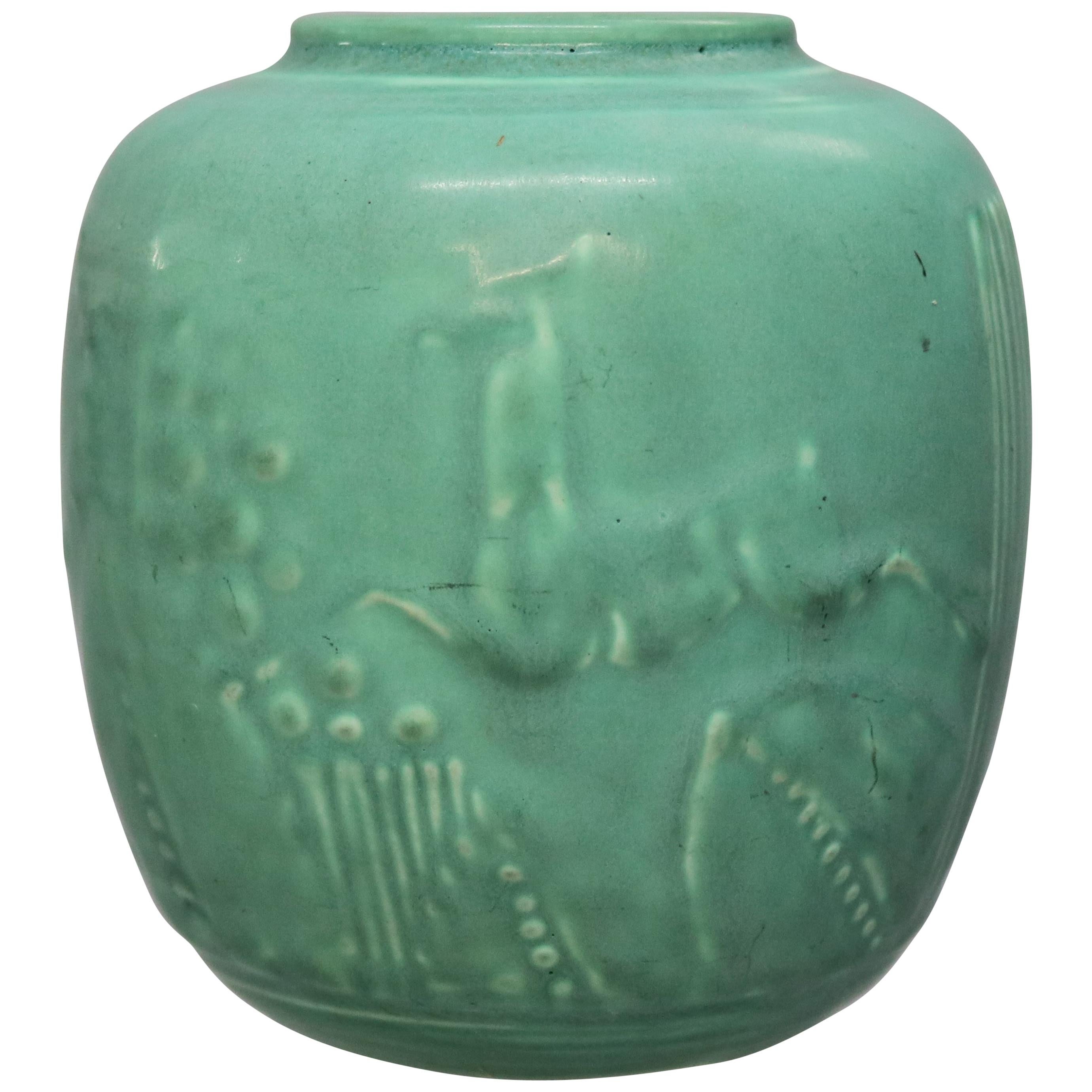 Antique Art Deco Rookwood Art Pottery Deer Vase, Dated 1932