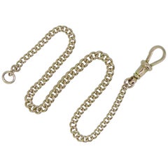 Antique Art Deco Rose Gold Bracelet, Albert Watch Chain, circa 1900s