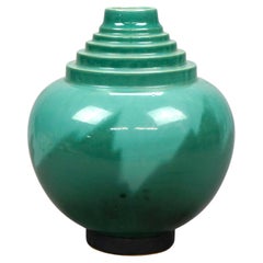 Antike Art-déco-Vase aus Roseville Futura-Kunstkeramik um 1930