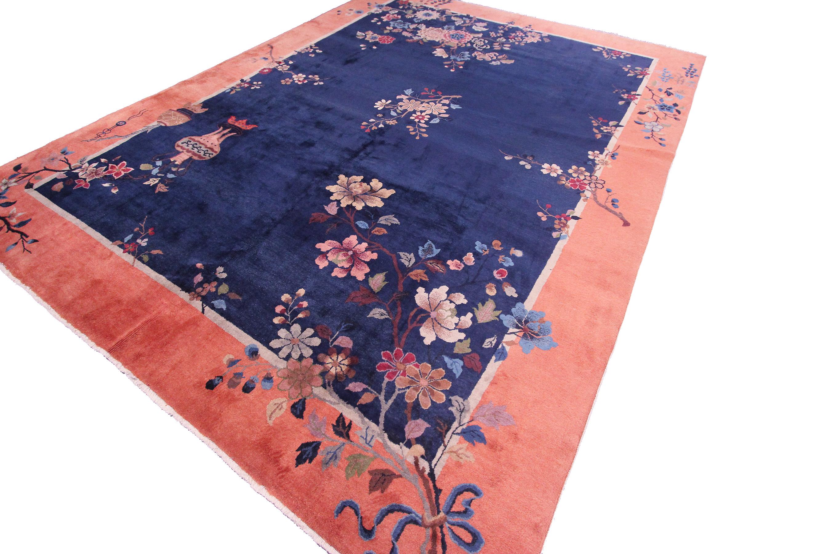 Antique Art Deco Rug Antique Chinese Rug Handmade Chinese Rug In Good Condition In New York, NY