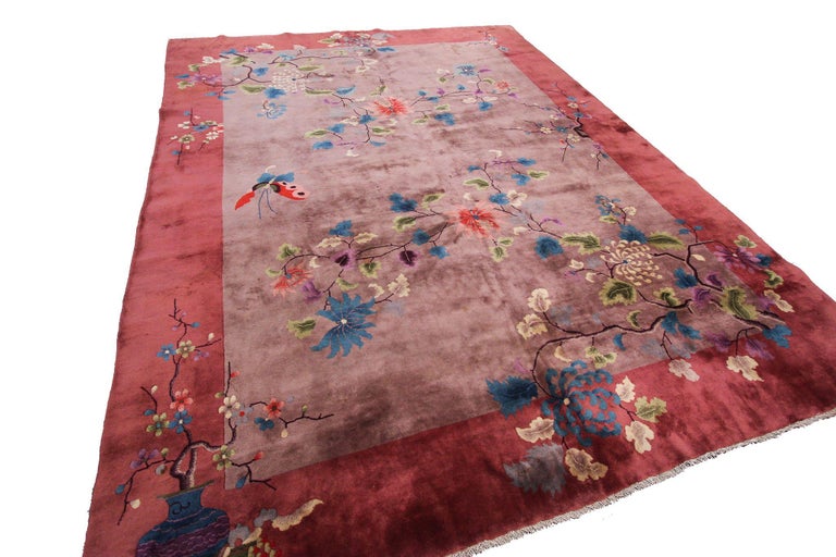 Antique Art Deco Rug Antique Chinese Rug Tree of Life Chinese Rug 1920 ...