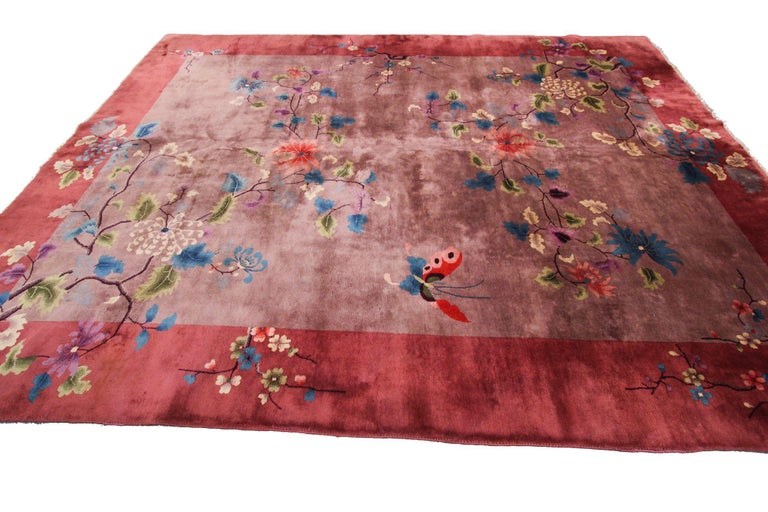 Antique Art Deco Rug Antique Chinese Rug Tree of Life Chinese Rug 1920 ...