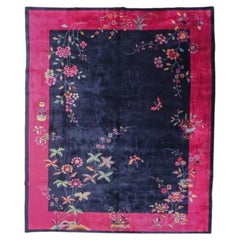 Antique Art Deco Rug Antique Chinese Rug Tree of Life Handmade Chinese Rug
