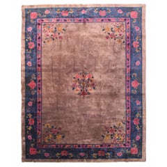 Tapis Art Déco ancien chinois ancien de Walter Nichols Tapis de 1920 9x12 275 cm x 361 cm
