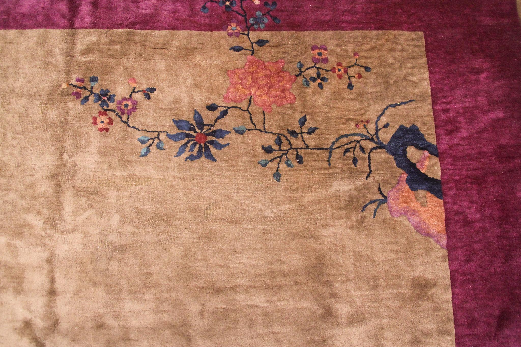 Antiker antiker chinesischer Walter Nichols-Teppich im Art déco-Stil 1920 9x12 277cm x 348cm im Angebot 4