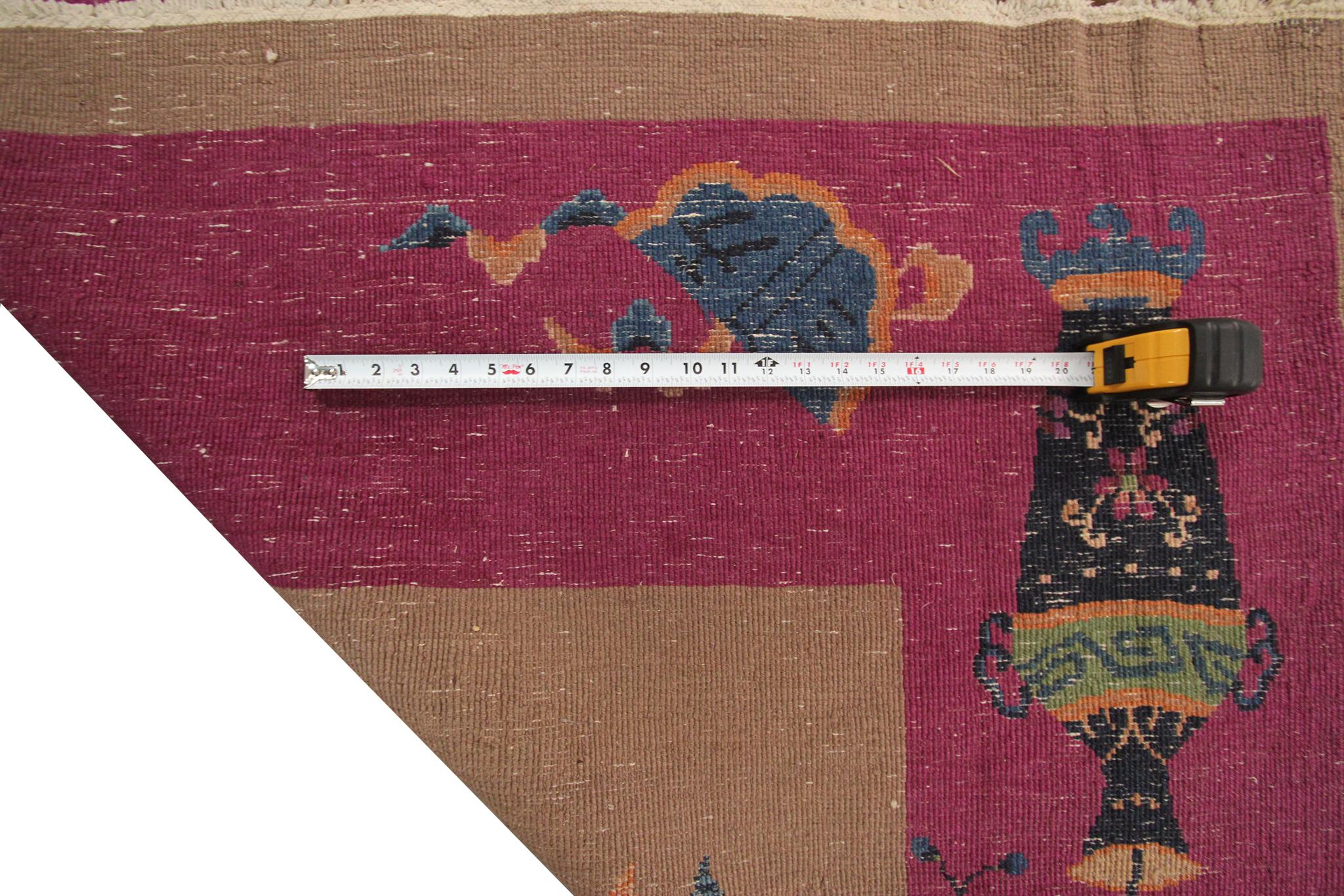 Antiker antiker chinesischer Walter Nichols-Teppich im Art déco-Stil 1920 9x12 277cm x 348cm im Angebot 7