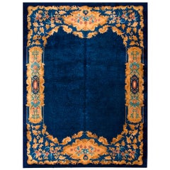 Tapis Art Déco ancien 8' 9"" x 11' 2""